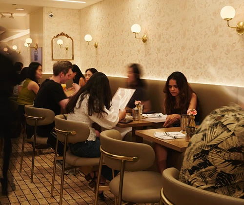 Eating dinner at Bengal Tiger in New York